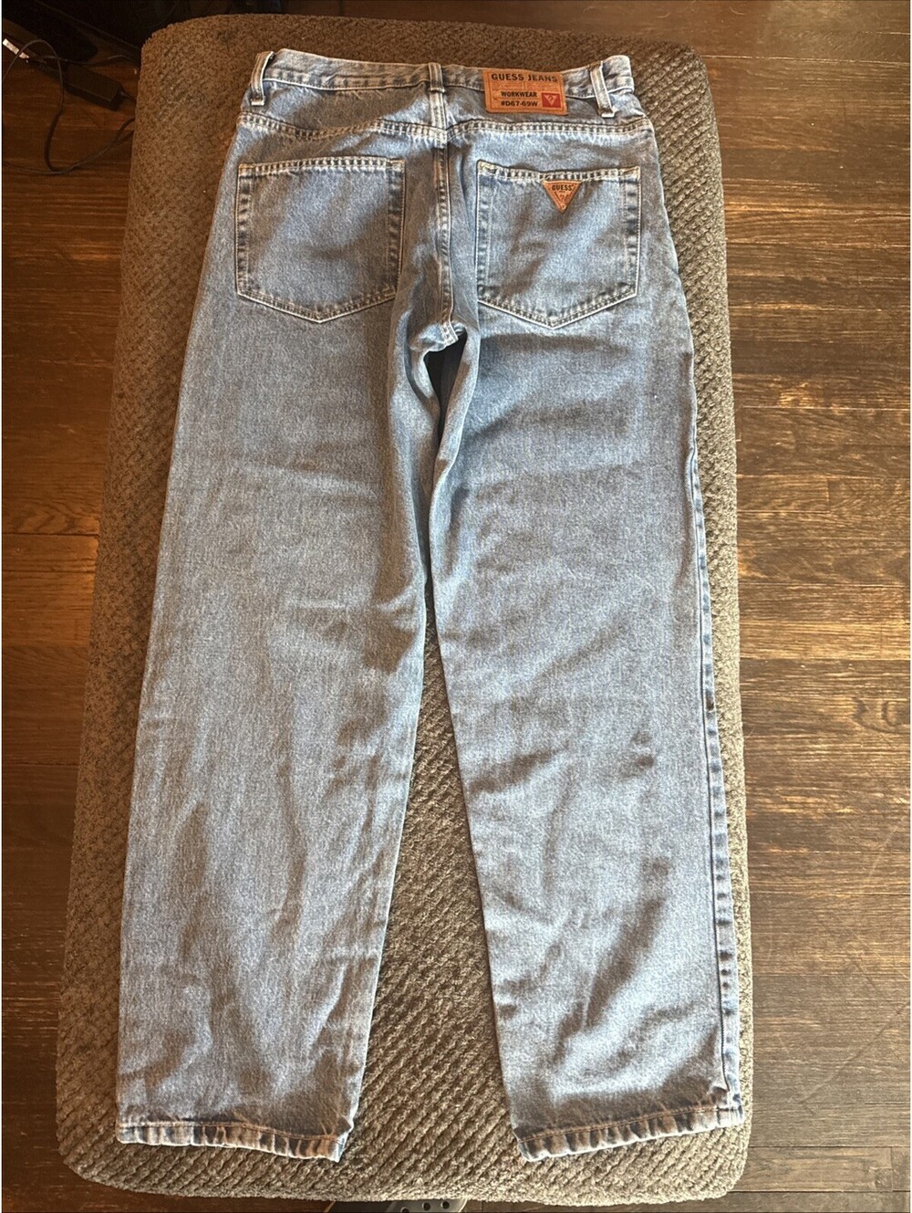 Vtg USA Made Guess Jeans 32x31 90s Y2K Workwear Baggy Denim Skater
